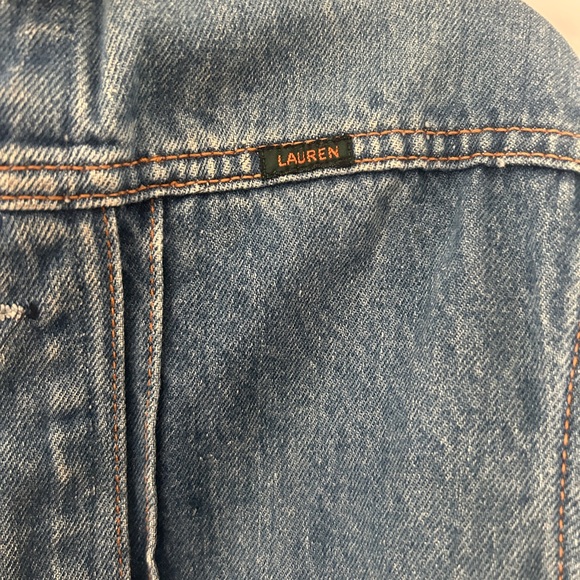Vintage Polo Western Ralph Lauren Denim Jacket Corduroy Collar USA - Picture 5 of 12